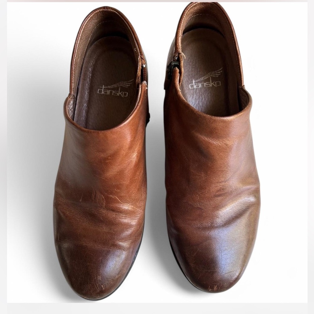 Dansko Brown Leather Ankle Boots - Picture 3 of 6